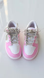 Custom Kids Nike Dunks | Bling Swooshes & Back Strip | Rhinestone Nikes
