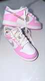 Custom Kids Nike Dunks | Bling Swooshes & Back Strip | Rhinestone Nikes