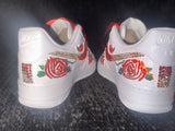 Custom Bling Air Force 1 Sneakers for Bat Mitzvah | Flowers & Rhinestones