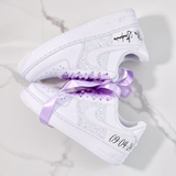 Custom Wedding Nike Air Force 1 Sneakers | Personalized Bridal Bling Shoes