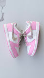 Custom Kids Nike Dunks | Bling Swooshes & Back Strip | Rhinestone Nikes
