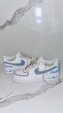 Custom Quinceañera Air Force 1 Sneakers – Hand Painted & Rhinestone Personalized Nikes
