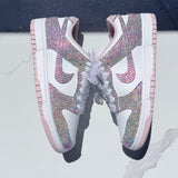 Low-Top Sneaker Embellished Nikes with Rhinestones – Luxury Crystal Low-Top Shoes