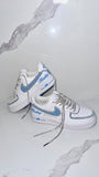 Custom Quinceañera Air Force 1 Sneakers – Hand Painted & Rhinestone Personalized Nikes