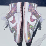 Low-Top Sneaker Embellished Nikes with Rhinestones – Luxury Crystal Low-Top Shoes