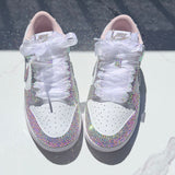 Low-Top Sneaker Embellished Nikes with Rhinestones – Luxury Crystal Low-Top Shoes