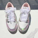 Low-Top Sneaker Embellished Nikes with Rhinestones – Luxury Crystal Low-Top Shoes
