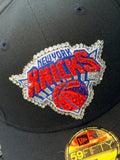 Custom New York Knicks Bling Fitted Hat – New Era | Rhinestone NY Logo | Handmade Custom Hat