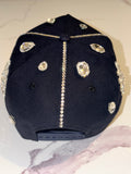 Custom New York Yankees 9FORTY Adjustable Hat – Navy Blue Bling Crystal Rhinestone Cap
