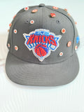 Custom New York Knicks Bling Fitted Hat – New Era | Rhinestone NY Logo | Handmade Custom Hat with Gems