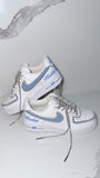 Custom Quinceañera Air Force 1 Sneakers – Hand Painted & Rhinestone Personalized Nikes