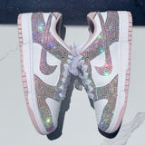 Low-Top Sneaker Embellished Nikes with Rhinestones – Luxury Crystal Low-Top Shoes