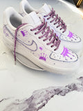 Custom Crown Bling Air Force 1 – Personalized Rhinestone Nike AF1 Sneakers