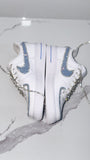 Custom Quinceañera Air Force 1 Sneakers – Hand Painted & Rhinestone Personalized Nikes