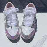 Low-Top Sneaker Embellished Nikes with Rhinestones – Luxury Crystal Low-Top Shoes