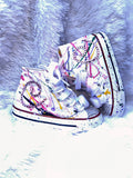 Kids Paint Splatter Bling Sneakers – Custom Glitter & Rhinestone Shoes