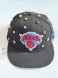 Custom New York Knicks Bling Fitted Hat – New Era | Rhinestone NY Logo | Handmade Custom Hat with Gems