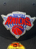 Custom New York Knicks Bling Fitted Hat – New Era | Rhinestone NY Logo | Handmade Custom Hat