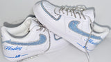 Custom Quinceañera Air Force 1 Sneakers – Hand Painted & Rhinestone Personalized Nikes