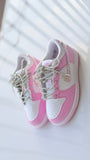Custom Kids Nike Dunks | Bling Swooshes & Back Strip | Rhinestone Nikes