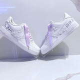 Custom Wedding Nike Air Force 1 Sneakers | Personalized Bridal Bling Shoes