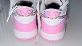 Custom Kids Nike Dunks | Bling Swooshes & Back Strip | Rhinestone Nikes
