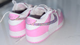Custom Kids Nike Dunks | Bling Swooshes & Back Strip | Rhinestone Nikes