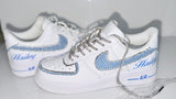 Custom Quinceañera Air Force 1 Sneakers – Hand Painted & Rhinestone Personalized Nikes