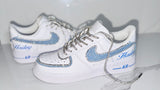 Custom Quinceañera Air Force 1 Sneakers – Hand Painted & Rhinestone Personalized Nikes
