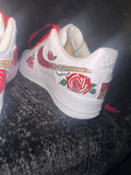 Custom Bling Air Force 1 Sneakers for Bat Mitzvah | Flowers & Rhinestones