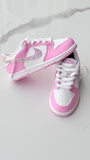 Custom Kids Nike Dunks | Bling Swooshes & Back Strip | Rhinestone Nikes