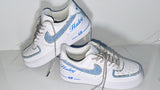 Custom Quinceañera Air Force 1 Sneakers – Hand Painted & Rhinestone Personalized Nikes