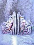 Kids Paint Splatter Bling Sneakers – Custom Glitter & Rhinestone Shoes