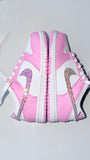 Custom Kids Nike Dunks | Bling Swooshes & Back Strip | Rhinestone Nikes