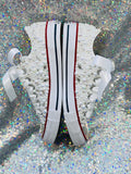 Women’s Custom Bridal Sneakers – Pearl & Rhinestone Handcrafted Wedding Shoes