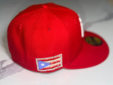 Custom Puerto Rico Bling New York Yankee 59FIFTY Hat – Festival Edition 🇵🇷