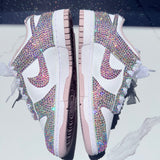 Low-Top Sneaker Embellished Nikes with Rhinestones – Luxury Crystal Low-Top Shoes