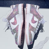 Low-Top Sneaker Embellished Nikes with Rhinestones – Luxury Crystal Low-Top Shoes