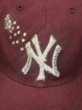 NY Yankees Customized Hat – Bling Yankees Hat with Gems, Personalized ’47 Brand Baseball Cap