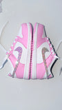 Custom Kids Nike Dunks | Bling Swooshes & Back Strip | Rhinestone Nikes