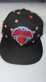 Custom New York Knicks Bling Fitted Hat – New Era | Rhinestone NY Logo | Handmade Custom Hat with Gems