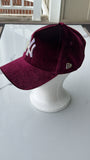 Custom Burgundy Velvet New York Yankees Rhinestone 9FORTY A-Frame Snapback