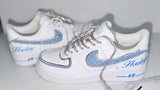 Custom Quinceañera Air Force 1 Sneakers – Hand Painted & Rhinestone Personalized Nikes
