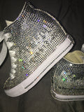 Women’s Bling Converse Sneakers – Ombre Crystal Embellished Design ✨👟