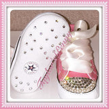Custom Baby Sneakers – Blinged with Rhinestones & Pearls ✨👶
