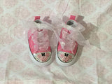Pink Tulle Baby Girl Sneakers – Handmade Sparkly Infant Shoes 💕