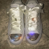 Women’s Bling Converse – Personalized “Mrs.” Rhinestone Sneakers for Brides 👟✨