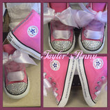 Custom Girls Princess Bling Sneakers with Tulle