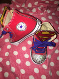 Girls Bling Converse Supergirl Sneakers