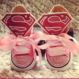 Girls Bling Converse Supergirl Sneakers